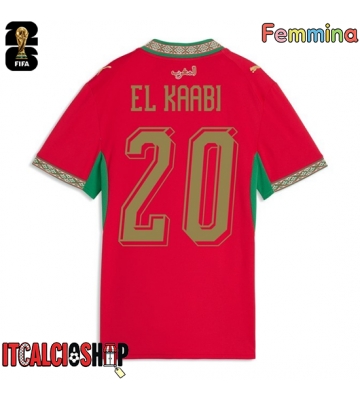 Marocco Ayoub El Kaabi #20 Prima Maglia Femmina Mondiali 2026 Manica Corta